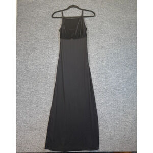 Womens Y2K Maxi Dress Small Black Velvet Maxi Dress Whimsigoth Grunge Goth Prom